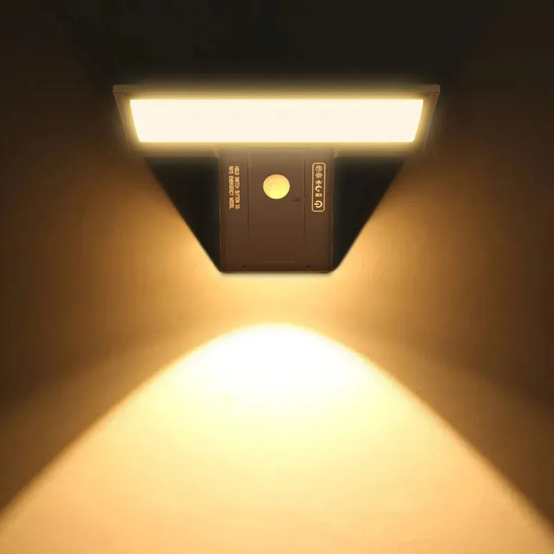 Solar Security Lights Solar Flood Lights Outdoor Waterproof with Motion Sensor 4 Modes 90 LEDs Wall Lights for Porch Yard Garden