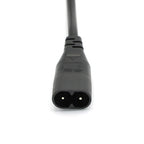 IEC 320 C8 Plug to C7 Receptacle Male to Female Extension Power Supply Main Adapter Cable White/black Color