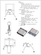 10Pcs USB Connector Type C Female Charging Port Jack 2/4/6/16 Pin Type-C Socket PCB Soldering SMD SMT DIY Repair Type C Adapter