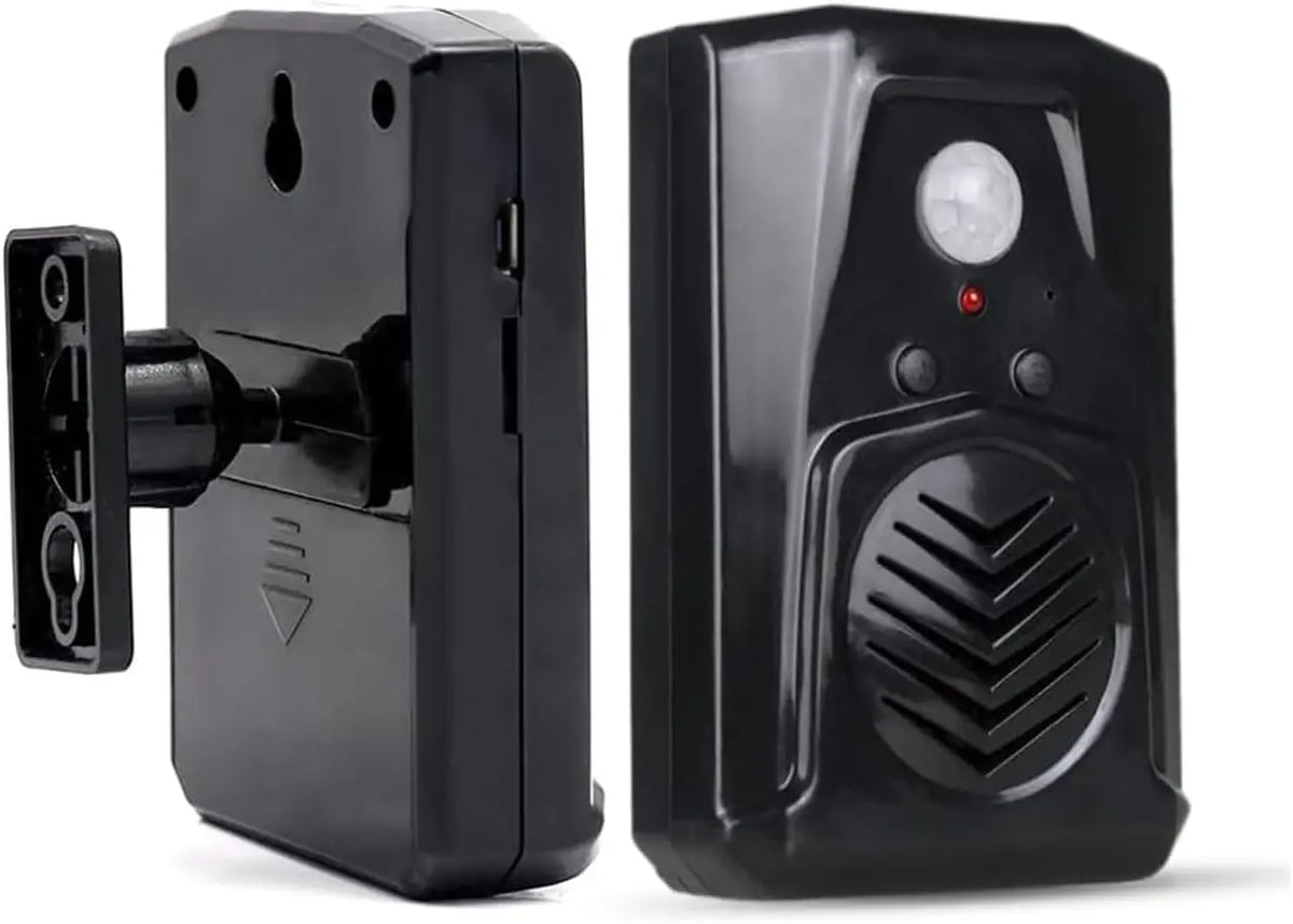 Motion Sensor Voice Player, Recordable PIR Infrared Alarm with 120 Seconds Recording, Custom MP3 Upload via USB,  for Store/Home
