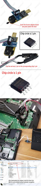 XTW100 CH341A USB Programmer with Software Driver 24 25 Series EEPROM Flash BIOS SPI FLASH Motherboard Multifunctional upgrade