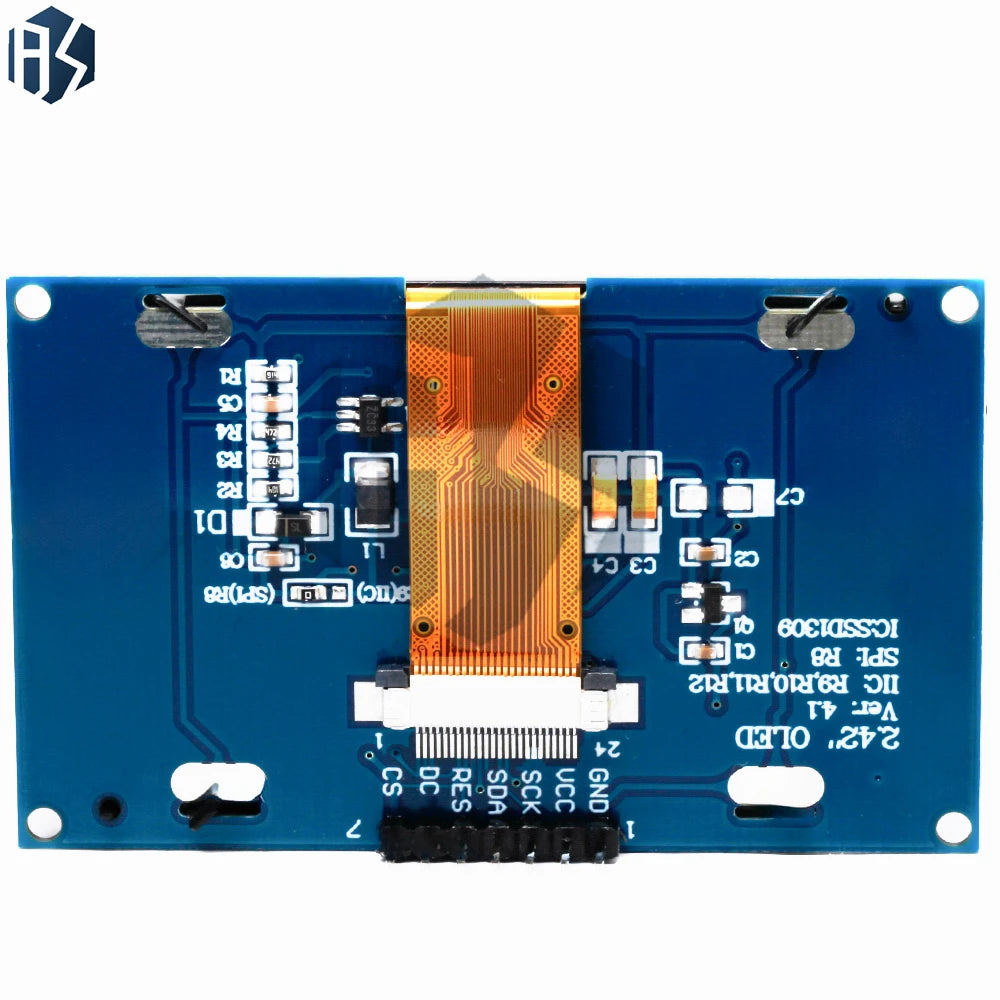 2.42 inch 2.42" OLED Display Module 128x64 LCD HD Screen Module SSD1309 7 Pin SPI/IIC I2C Serial Interface for Arduino UNOR3