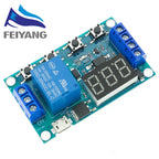 SAMIROB DC 6-30V Support Micro USB 5V LED Display Automation Cycle Delay Timer Control Off Switch Delay Time Relay 6V 9V 12V 24V