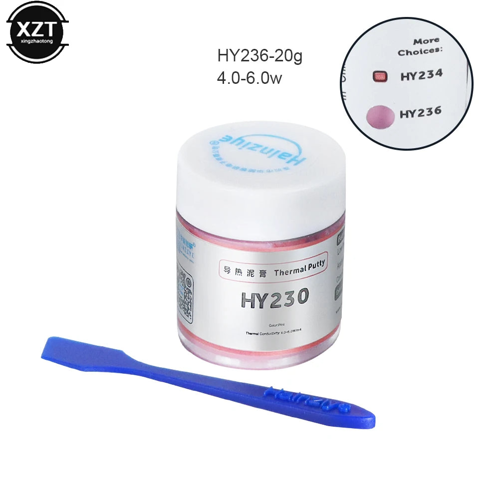 1PCS HY883 HY234 10g/20g Silicone Thermal Paste Heat Transfer Grease Heat Sink CPU GPU Chipset Notebook Computer Cooling Syringe