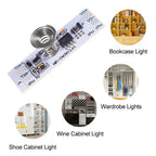 DC 12V Capacitive Touch Sensor Switch Coil Spring Switch LED Dimmer Control Switch 9-24V 30W 3A for Smart Home LED Light Strip