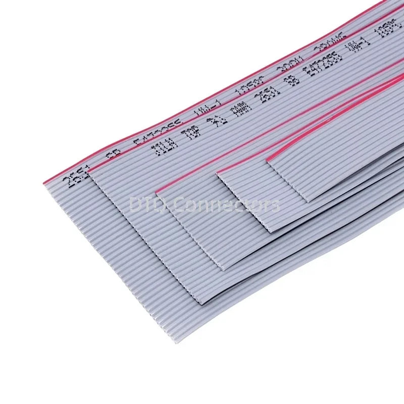2Meter 6P/10P/12P/14P/16P/20P/40P 1.27mm PITCH Grey Flat Ribbon Cable 6/8/10/16/20/40 Pin 28AWG WIRE for IDC FC 2.54MM Connector