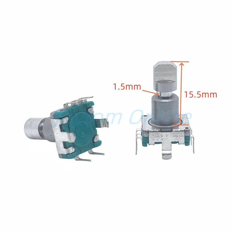 1pc EC11 Encoder Code Rotary Switch ALPS 30 Positions With Push Button 5pin Handle Length 15/17/20mmF Half Shaft