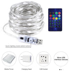 USB 5V Smart RGB-IC Fairy Light String Christmas Lights Decorations Lamp Garland WS2812 Bluetooth APP&Remote Control Addressable
