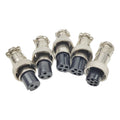 2/5 Pcs GX12 Aviation Connector Female Panel Mount Socket, 2/3/4/5/6 Pin Circular Wire Plug