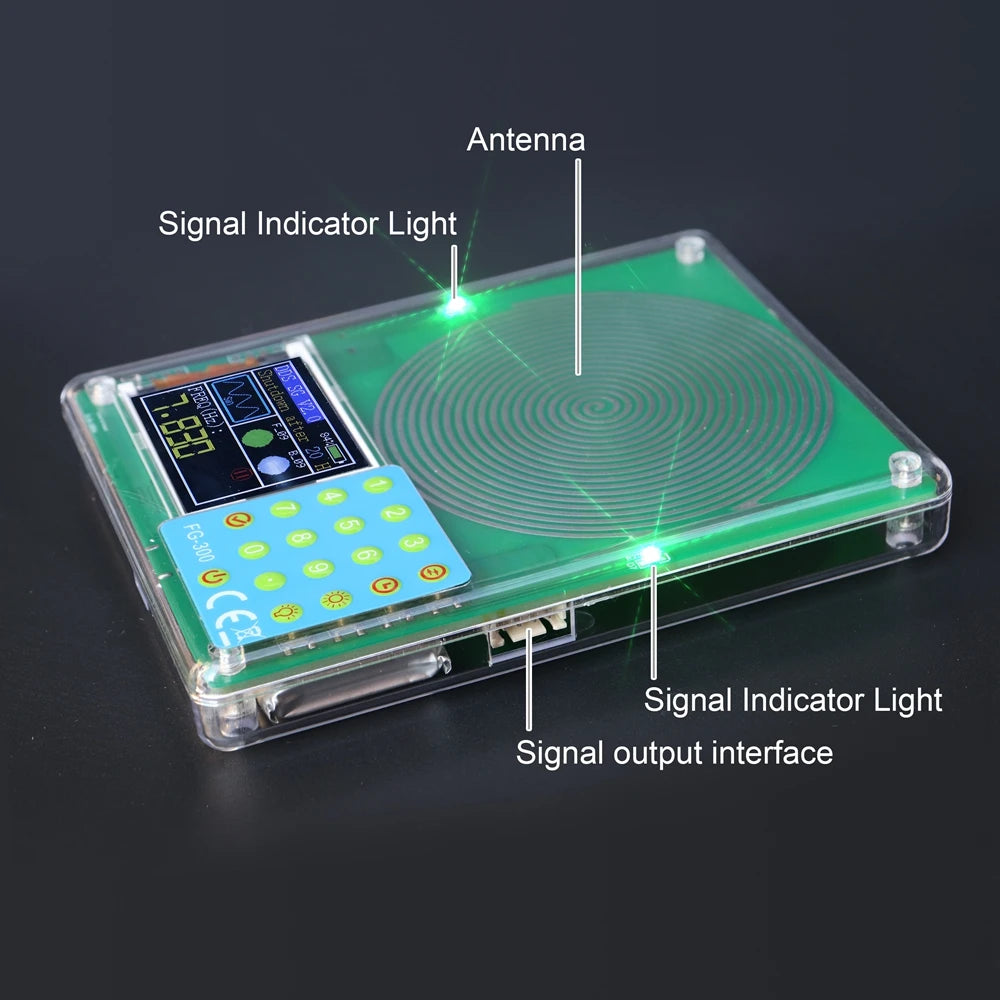 FG-300 DDS Function Signal Generator 0.001Hz-200KHz Signal Generator Adjustable Module Sine+Square+Triangle+Sawtooth Waveform ﻿