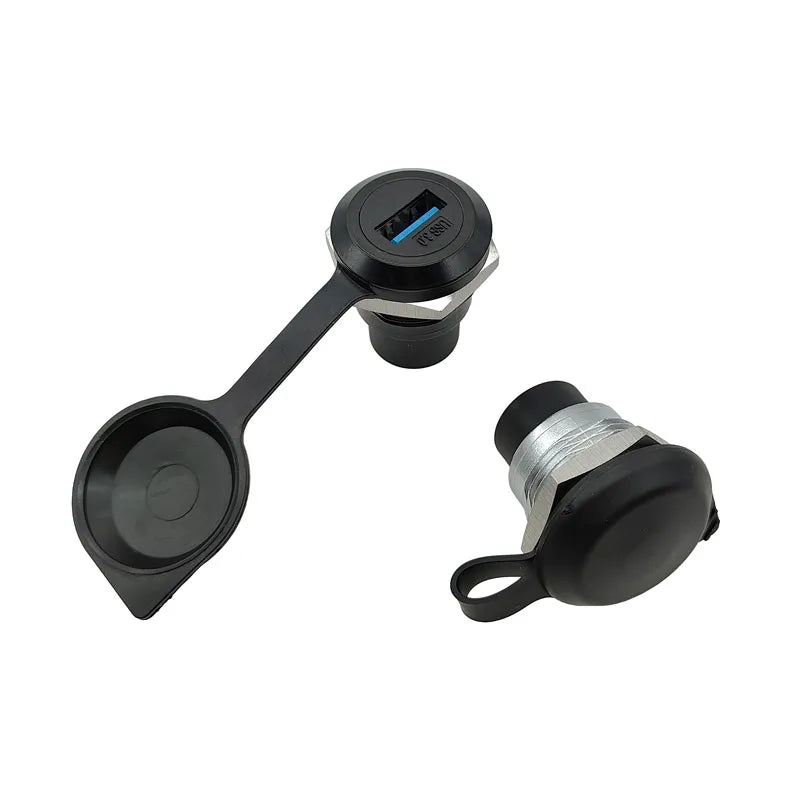 10Pcs Metal D‑Type Panel Mount Socket RJ45 CAT6 HDMI USB3.0 Straight Through Network Connector Module Round Panel Mount Adapter