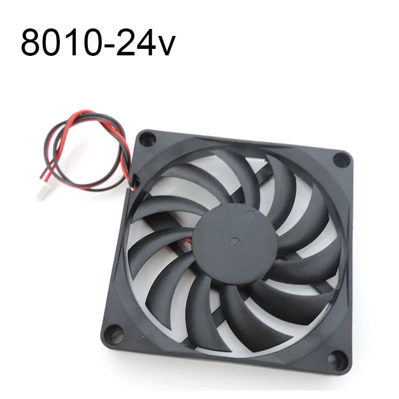 8cm 8010 DC 5V 12V 24V Cooling Fan Brushless for Reprap 3D Printer Parts DC Cooler 80 x 80 x 10mm Plastic Fan 2pin