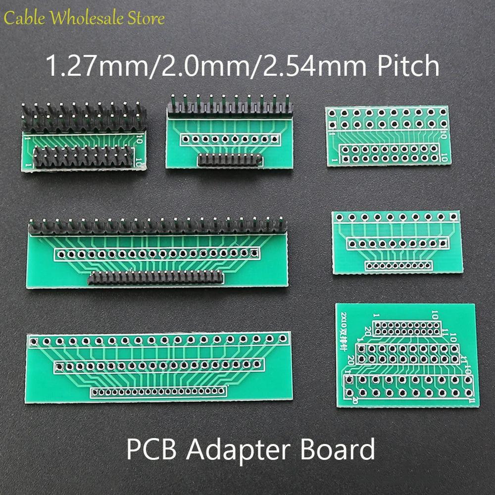 1piece 1.27mm 2.0mm 2.54mm Pitch Transfer Plate Converter Single Double Row Pin PCB Adapter Board