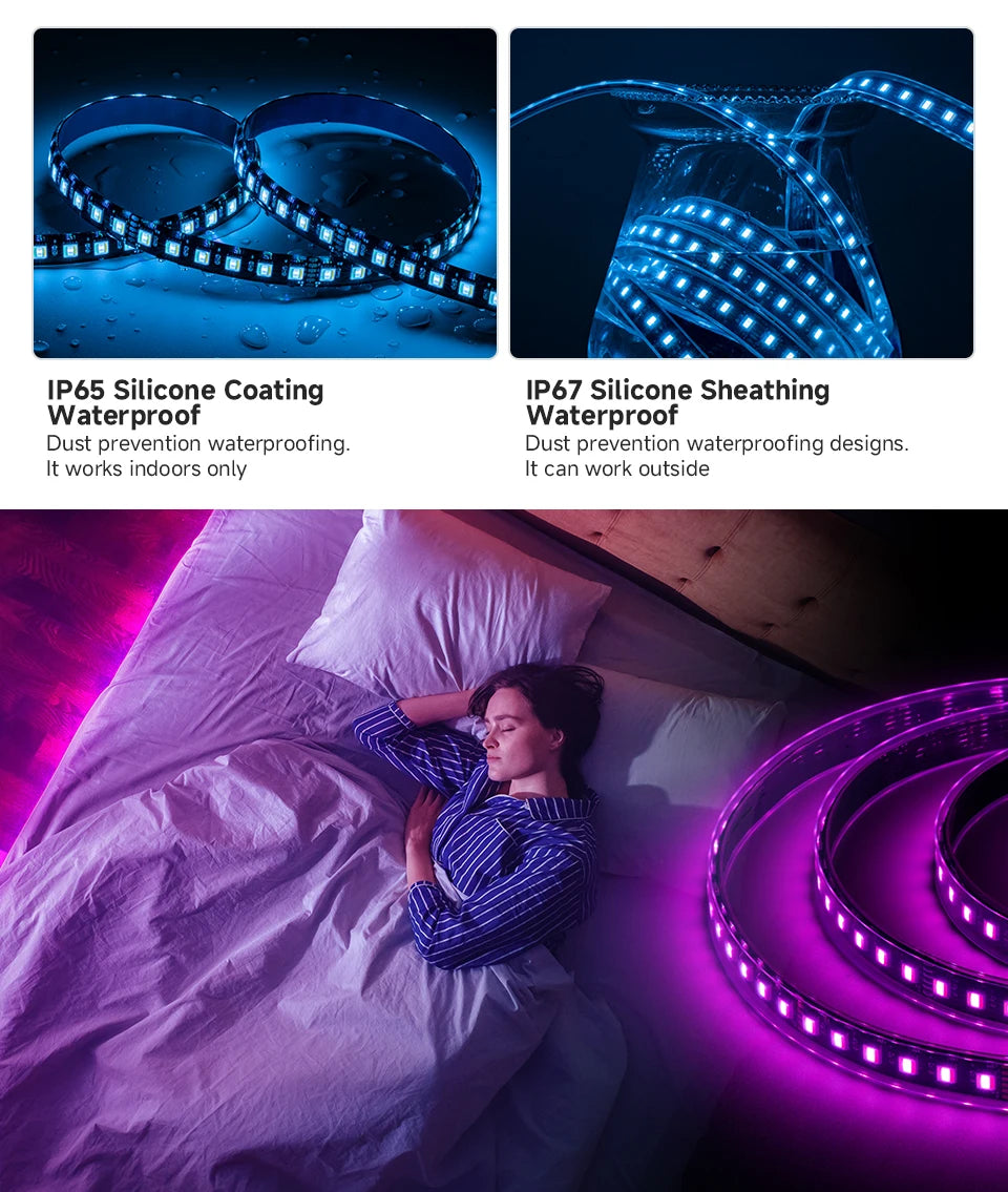12V 24V 5050 RGBCCT 5 in 1 LED Light 5m 96 Leds/m 6pin RGBW RGBCW RGBWW RGB WW CW 2700K-6500K Strip Lights Black White PCB Tape