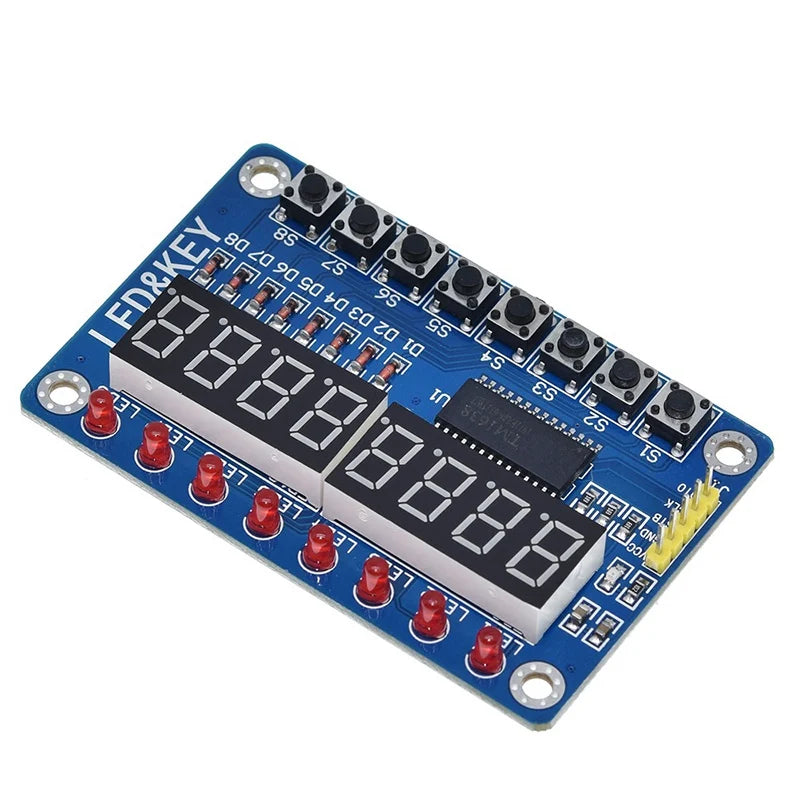 TZT TM1637 4 Bits / TM1638 / 74HC595 8 bit Digital LED Display Module 7 Segment 0.36Inch Clock RED Anode Tube Four Serial Driver