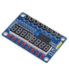 TZT TM1637 4 Bits / TM1638 / 74HC595 8 bit Digital LED Display Module 7 Segment 0.36Inch Clock RED Anode Tube Four Serial Driver