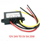 12V 24V to 5V 3A 5A 10A 8-36V Buck to 5V Step Down DC-DC Power Converter Switching Voltage Power Supply 12Volt to 5Volt for Car