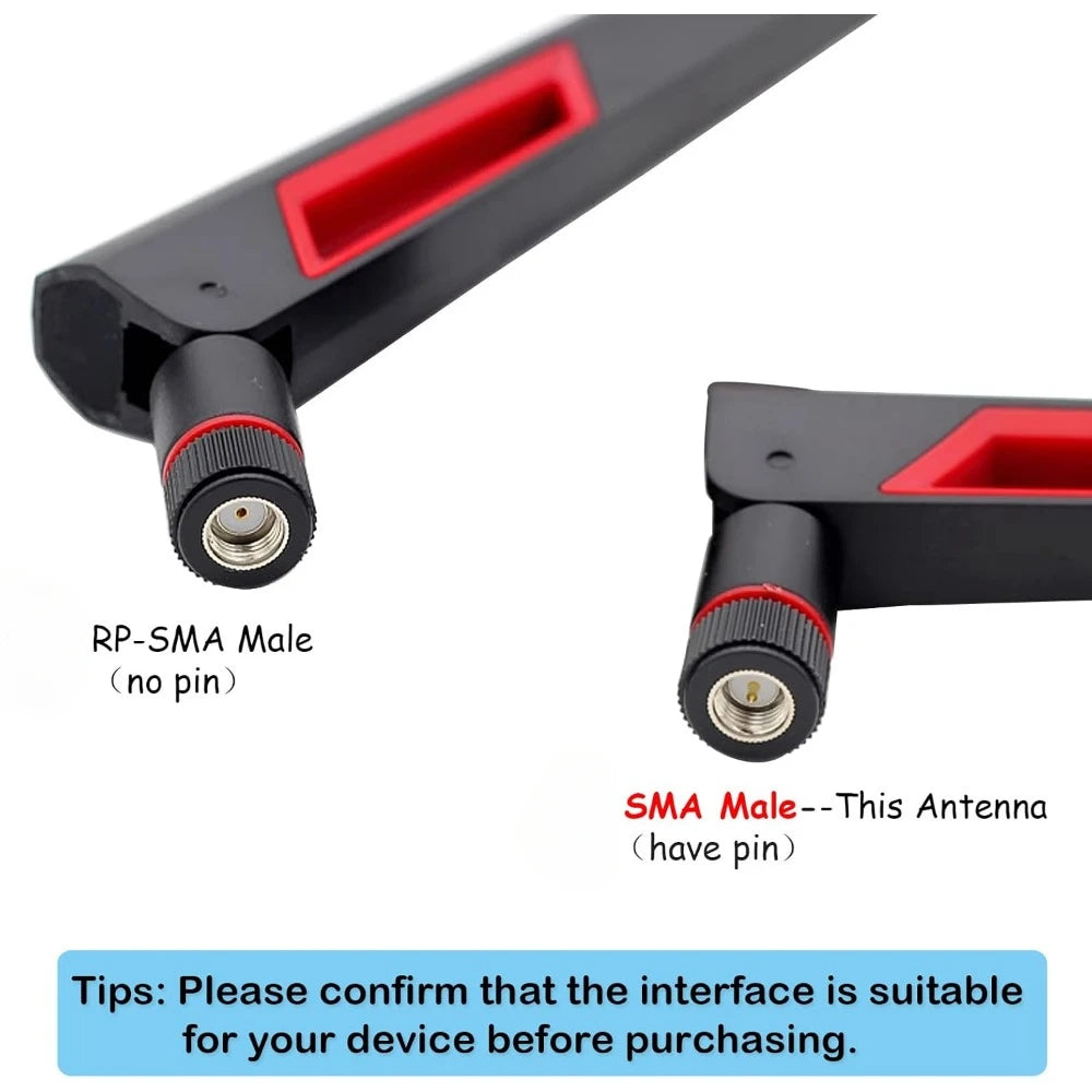 Dual Band 2.4G 5.8G RP SMA Male 12dBi WiFi Antenna + 15cm Adapter Cable for Network Card USB Adapter Security IP Camera