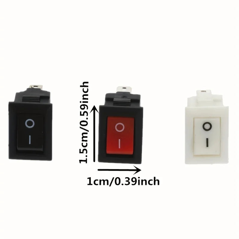 10 PCS/Lot 2 Pin 12V Car Boat Round Dot Light ON/OFF Rocker Toggle Switch Tool Black