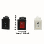 10 PCS/Lot 2 Pin 12V Car Boat Round Dot Light ON/OFF Rocker Toggle Switch Tool Black