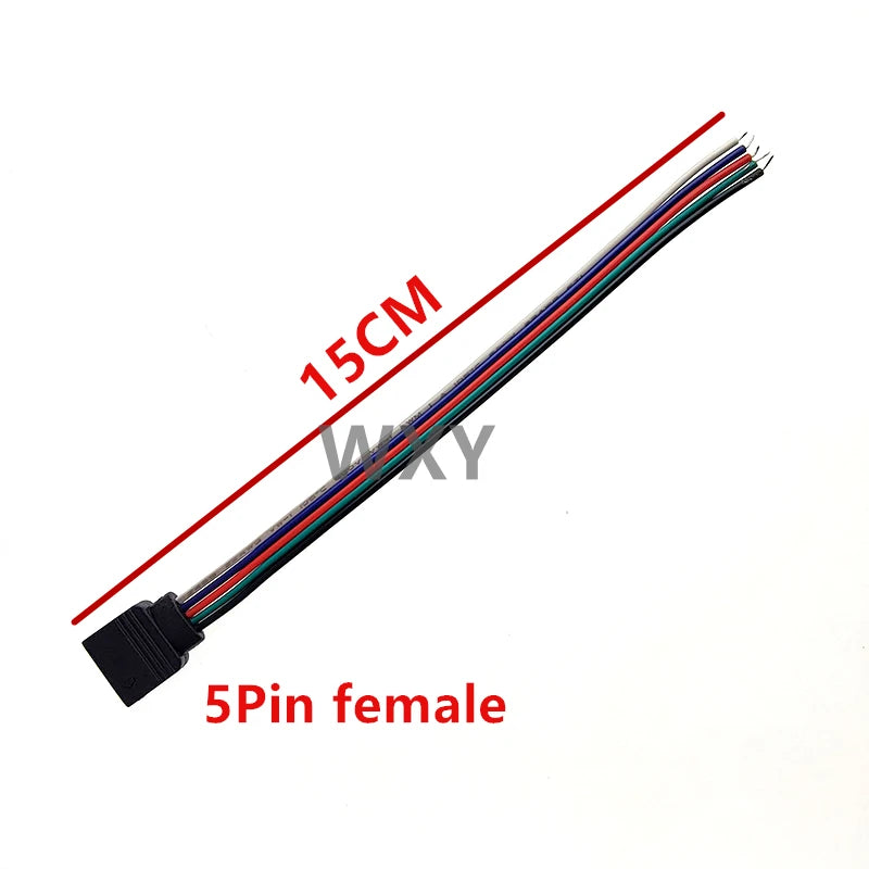 5Pcs 4Pin 5Pin LED Cable Male Female Connector Adapter Wire For 5050 3528 SMD RGB RGBW led Strip Light RGB RGBW LED Controller