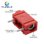 5PCS 4mm Banana Female Socket Right Angle PCB Mount Insulated Jack Connector