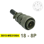 MS3102A MIL-C 5015 Military Specification Connector 18S-12 18S-8 18S-1 Plug&Socket MS3106A MS3108A MIL STD Circular Connectors