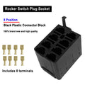12V 20A White Lens Led Rocker Switch SPST / DPDT / Latching ON-OFF / Momentary (ON)-OFF-(ON) For Carling Switch Replace