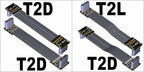 USB 2.0 Type C Ribbon Flat Cable Shielded Extension FPC Cable USB 2.0 USB-C 90 Degree Up/Down Angled Connectors 5CM-3M For TV PC