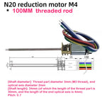 N20 Encoder Motor with Hall Sensor, 6V DC Micro Gear Motor Low Speed, M4 Threaded Shaft for DIY Robotics and Models