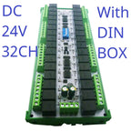 4-32CH 10A 20A DC 12V 24V RS485 Bus Relay Module DIP Setup Parameters Modbus RTU Serial Port UART Switch Board HMI PLC