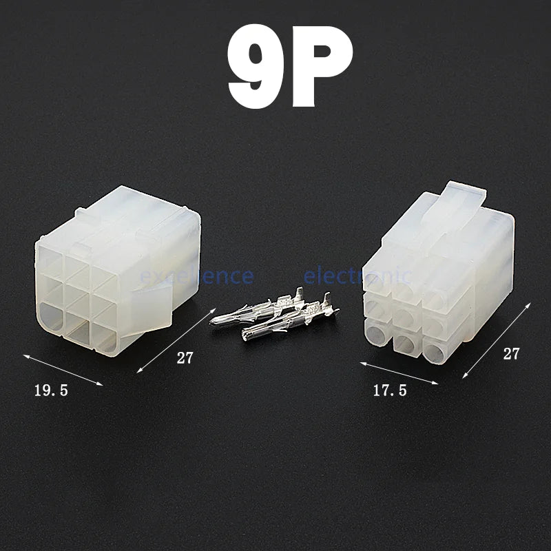 2/5 Sets Large Tamiya Connector Kit (6.2mm Pitch), 1-9 Pin Male Female RC Battery Plug for Drone & Car