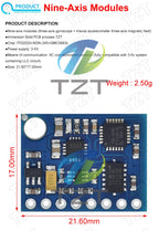 GREATZT GY-85 BMP085 Sensor Modules 9 Axis Sensor Module (ITG3205 +ADXL345 + QMC5883L) ,6DOF 9DOF IMU Sensor