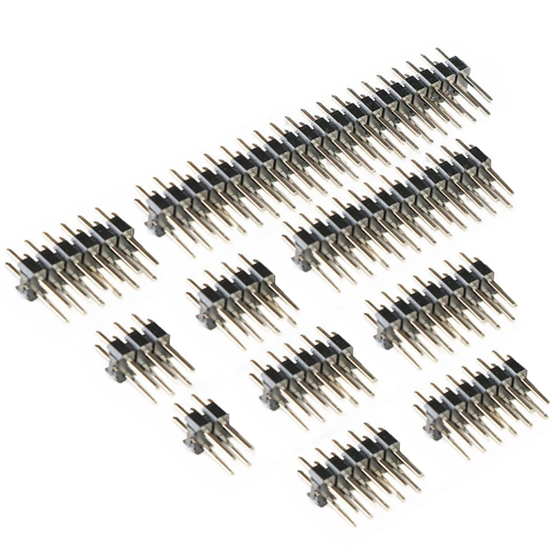2.54mm double row male PCB board pin header connector pin header 2/3/4/5/6/8/10/12/20/40Pin suitable for Arduino