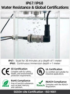 M12 Screw Termination Plastic Field Plug NMEA2000 5 Pin Straight Angled IP67 Waterproof 3 4 6 8 Poles Sensor Connectors PG7 PG9