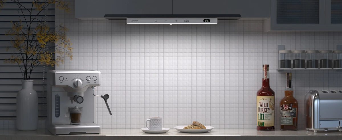 WILLED Under Cabinet Lights Rechargeable Battery Display 60 LED Touch Light Bar Motion Sensor Light Closet Light Night Lights