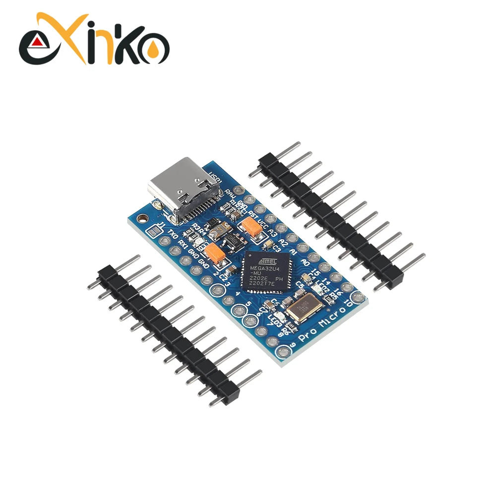1-10pcs New Pro Micro for arduino ATmega32U4 Module with 2 row pin header For Leonardo in stock . best quality