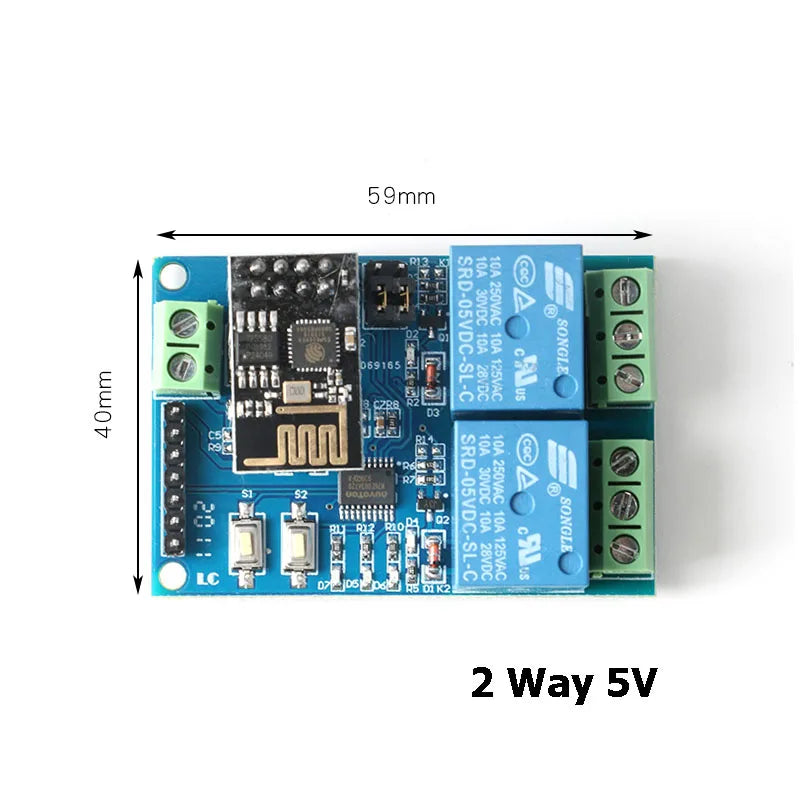 ESP8266 ESP-01 WiFi Relay 1 2 4 Way Channel 5V 12V Things Smart Home Remote Control Switch ESP01 Wireless Module Phone APP