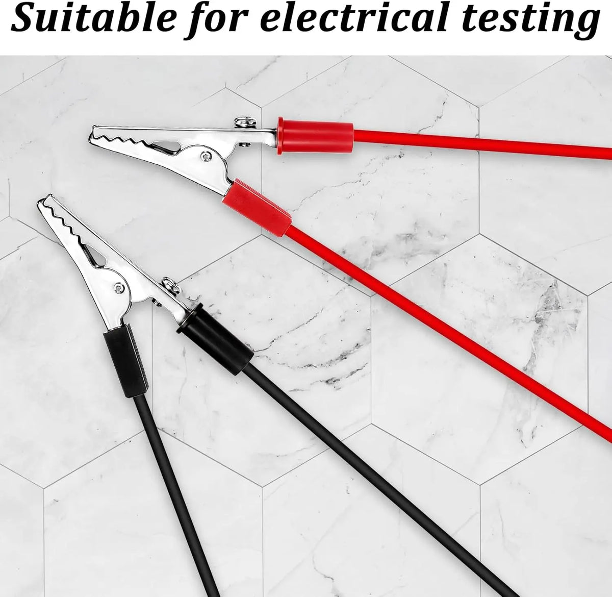 10PCS Red and Black Alligator Clips Electrical Battery Crocodile Clamp Alligator Clips with Screw Terminal Test Clamps For Car