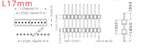 50pcs 1.27mm 1x50P Extra Long Pin L11-15-20-27mm Straight Single Row Double Plastic PCB Board Spacer Male Header Connector
