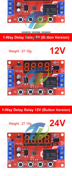 DC 5V 12V 24V 10A Adjustable Time Delay Relay Module 32 Modes LED Digital Timming Trigger Timer Control Switch Pulse Cycle
