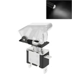1pc 12V 20A Toggle Switch LED Switch Car Auto Cover LED Light With Protective Cover SPST Toggle Rocker Switch Control On/Off