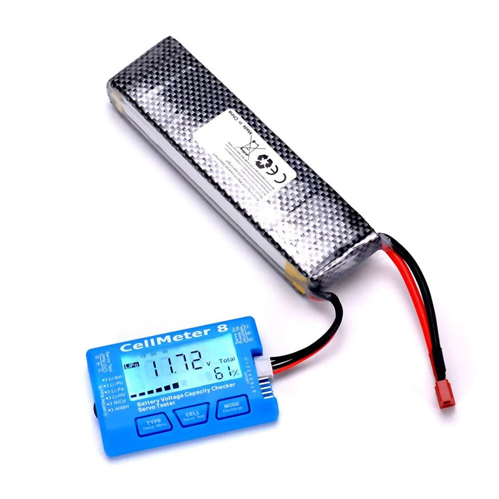 LCD Digital Battery Capacity Checker CellMeter RC CellMeter8 2-8S 4-8S Servo LiPo Li-lon NiMH Battery Tester RC CellMeter7