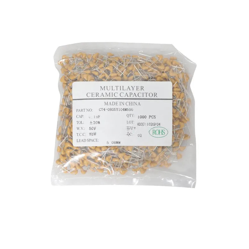 1000pcs Monolithic Multilayer ceramic capacitor 50V 100~106 10pF~10uF 102 103 104 105pF 1 22 33 47 68 100 nF 0.01 0.1 uF P5.08mm
