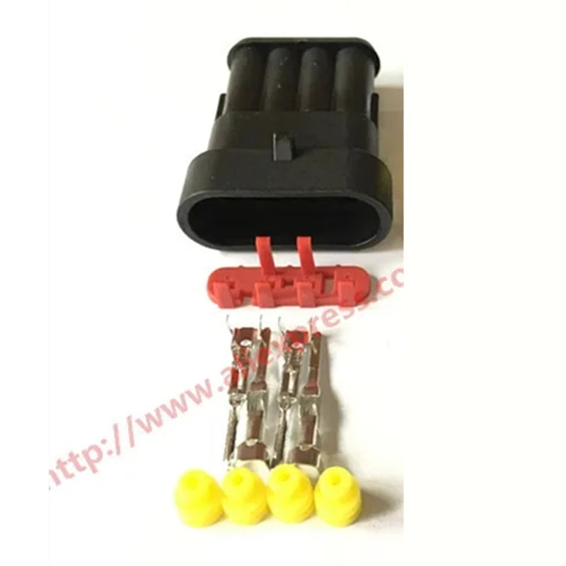 1 Pcs Kit 4 Pin Female And Male Auto Waterproof Electrical Wire Connector Plug For Car 282106-1 282088-1