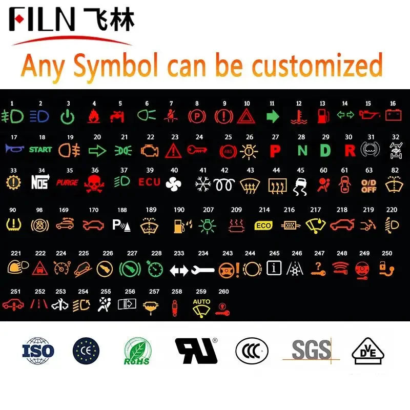 12V 19mm Warning LED Indicator Light Panel Metal Push Button Switch Lock and Momentary on Off with Dash LOGO Symbol