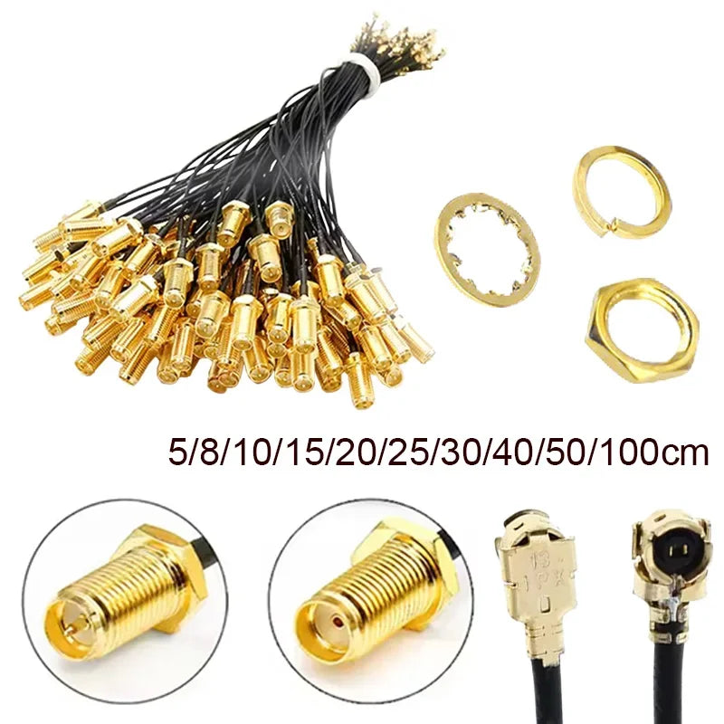 2Pcs RP-SMA Pigtail Cable 1.13 SMA Female Connector To UFL/U.FL Cable for WiFi Antenna Extension