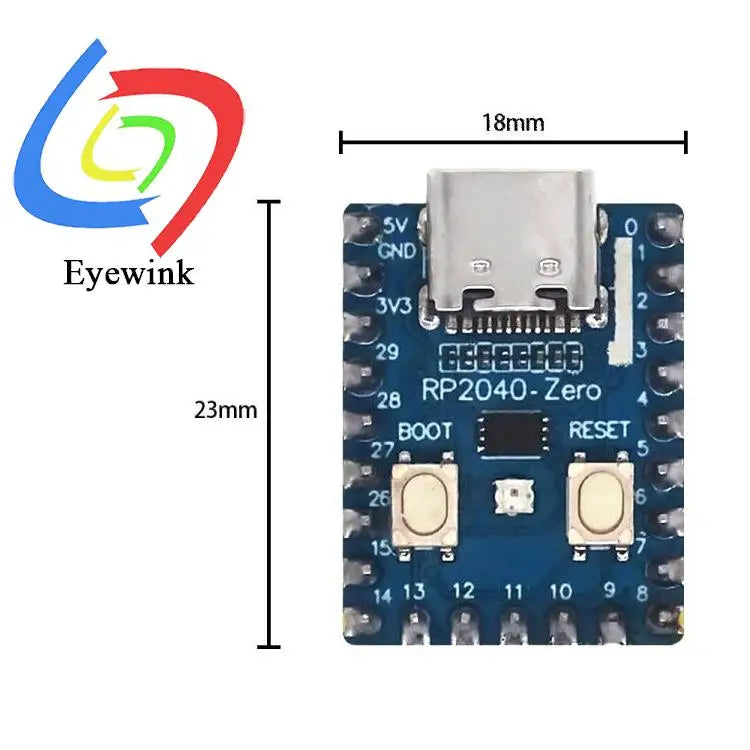 Raspberry Pi RP2040 Zero Microcontroller PICO Development Board Module Dual-core Cortex M0+ Processor 2MB Flash