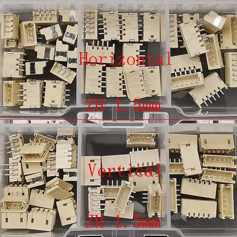 1Box JST 1.25mm/SH 1.0/ZH1.5/PH2.0/SYP/SM/XH 2.54mm/VH 3.96mm Pitch 2 3 4 5Pin Male Female Housing Terminal Pin Header Connector