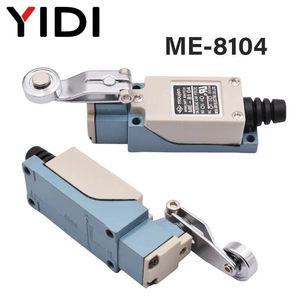 2PCS ME-8104 ME-8112 ME-8108 Waterproof Momentary CNC Limit Switch Electronic Metal 5A/250VAC Roller Rotary Adjustable Lever Arm